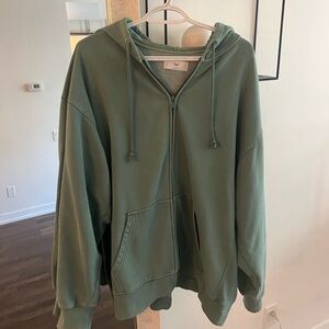 Oversized boyfriend zip up Hoodie